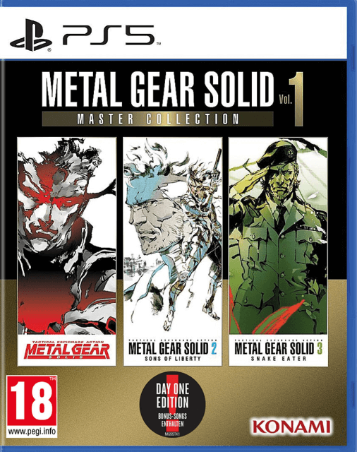 Metal Gear Solid: Master Collection Vol. 1 box art for Playstation 5